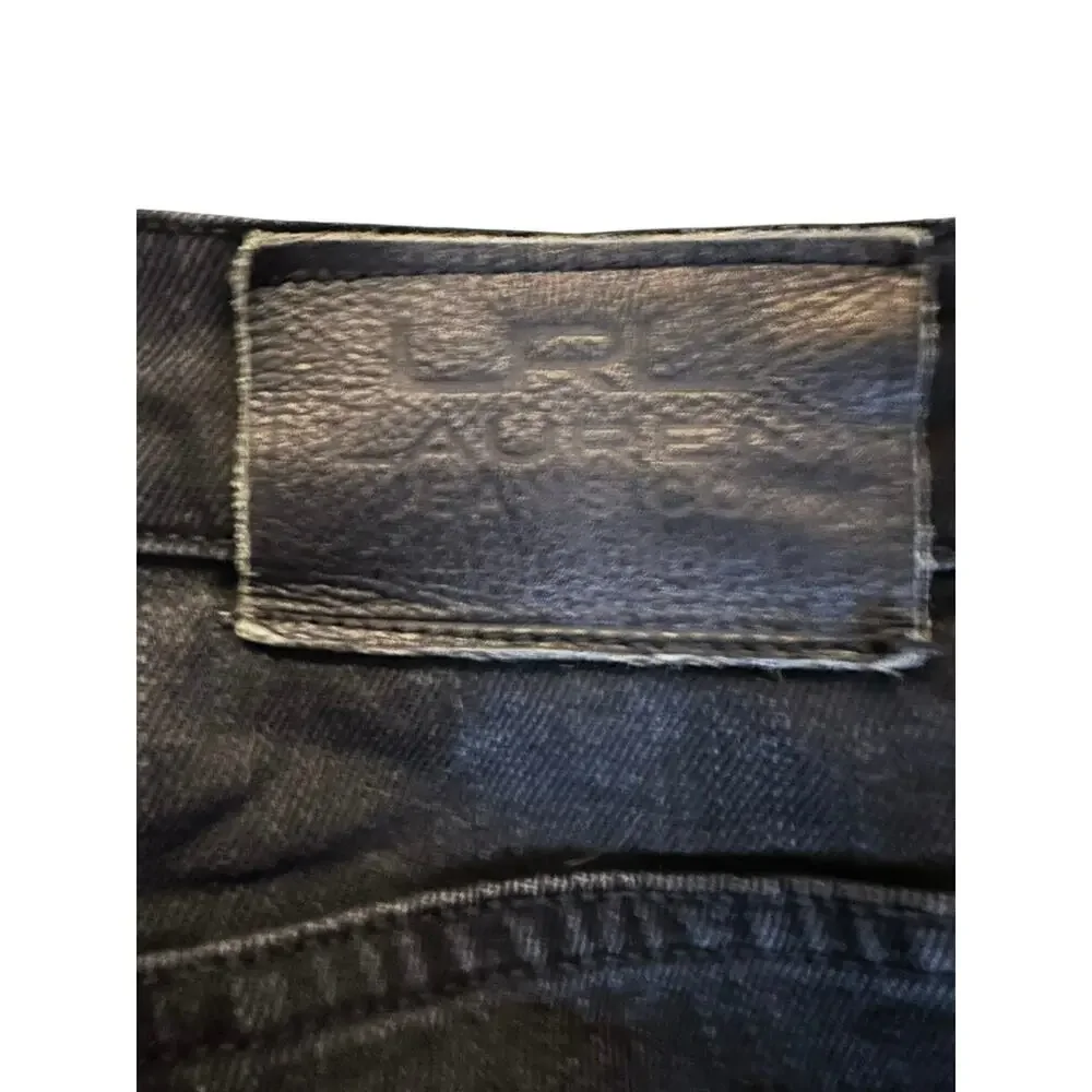 Lauren Ralph Lauren Women’s Black Jeans Size 12 Petite Stretch Wide Leg Denim_7